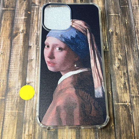 5for$10 iPhone 12 Pro Max Phone case - Pearl earrings by Jan V artistic painting - Picture 1 of 5